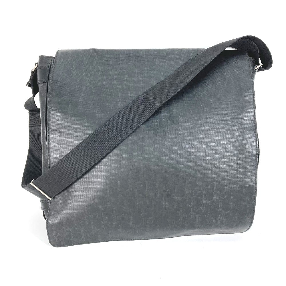Dior Shoulder Bag Pvc Crossbody Trotter Oblique Mens Black Logo Crossbody Bag