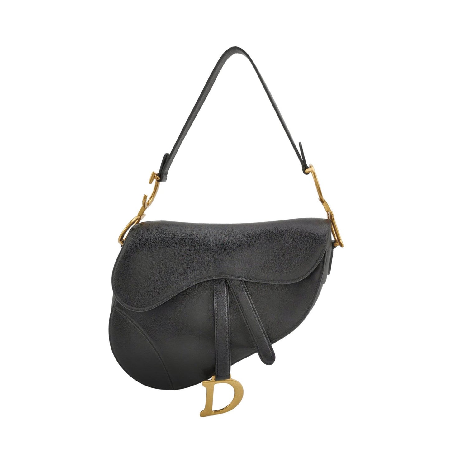 Dior Saddle Lambskin Bag Leather Black Travel Bag