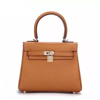 Hermes Luxury Kelly Cm Togo Bag Light Coffee Leather Gold Travel Bag