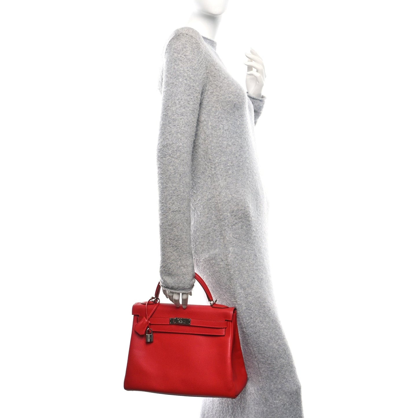 Hermes Epsom Kelly Retourne Rouge Vif Handbag Travel Bag Rouge Vif 1745869