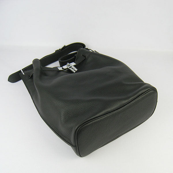Hermes Luxury Nappa Shoulder Bag Leather Black