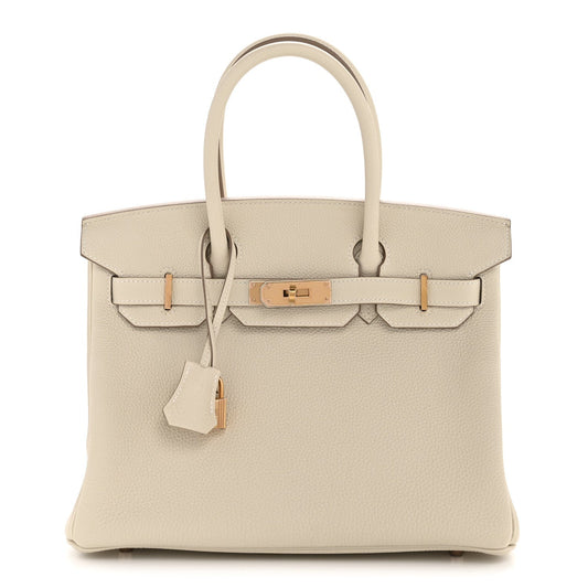 Hermes Togo Birkin Craie Handbag Travel Bag 30 Craie 1770273