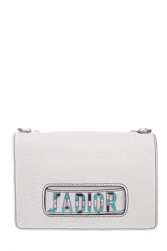 Dior Handbag Calfskin J'A Mosaic Leather White