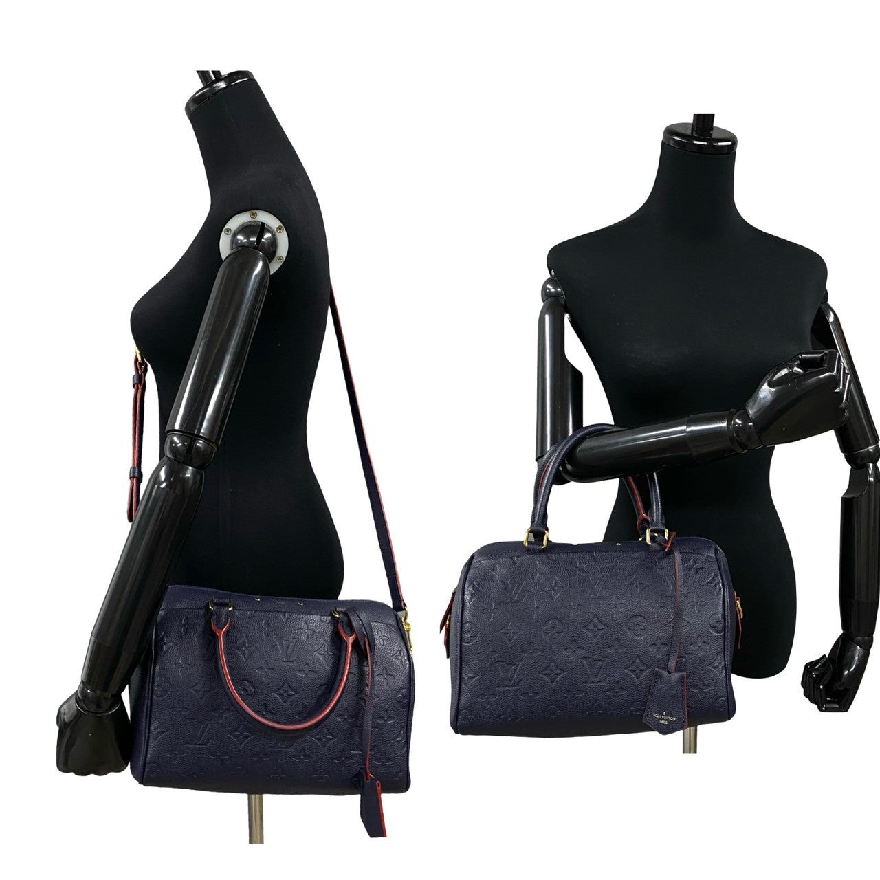 Louis Vuitton M41112 Ann Platt Speedy bandouliere Monogram Leather Navy Shoulder Bag