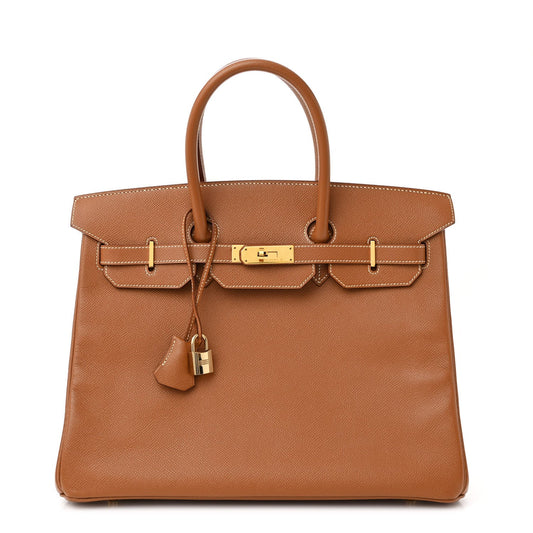 Hermes Courchevel Birkin Handbag Gold Travel Bag