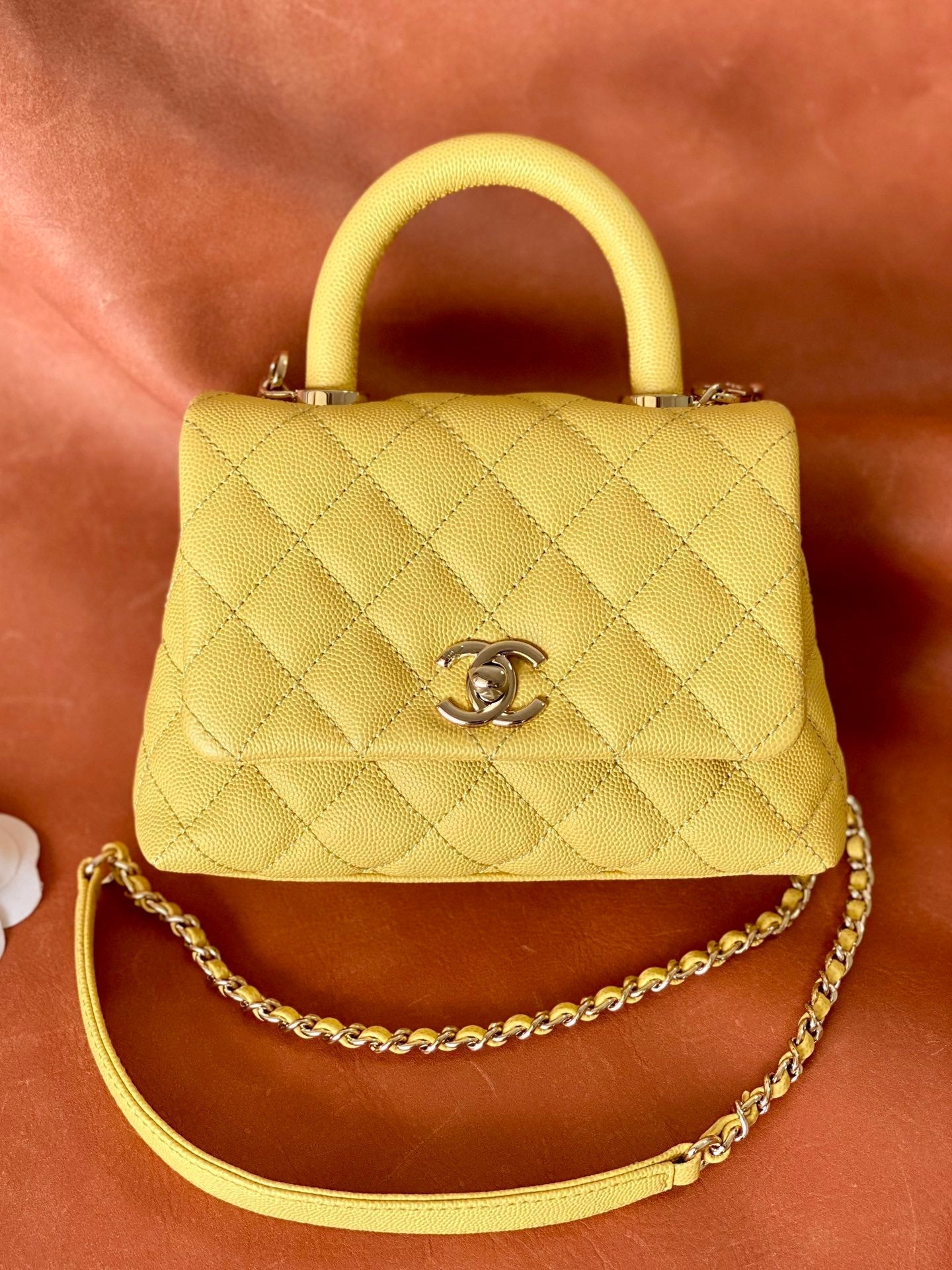 Chlmini Top Qualityap Bag Top Handle Yellow Travel Bag