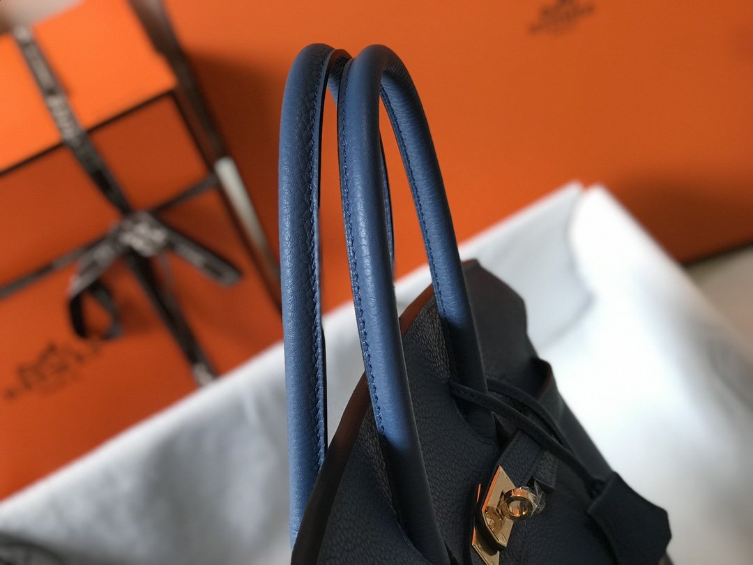 Top Quality Birkin For Women Toned Hardware Blue Gold Travel Bag
