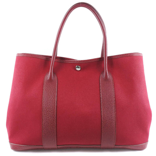 Hermes Handbag Towar Officier Garden Party Pm Women Red Travel Bag
