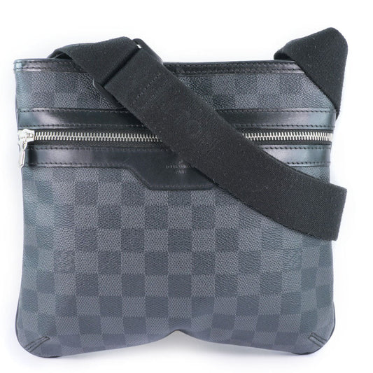 Louis Vuitton N58028 Damier Grafitto Tomas Canvas Black Shoulder Bag