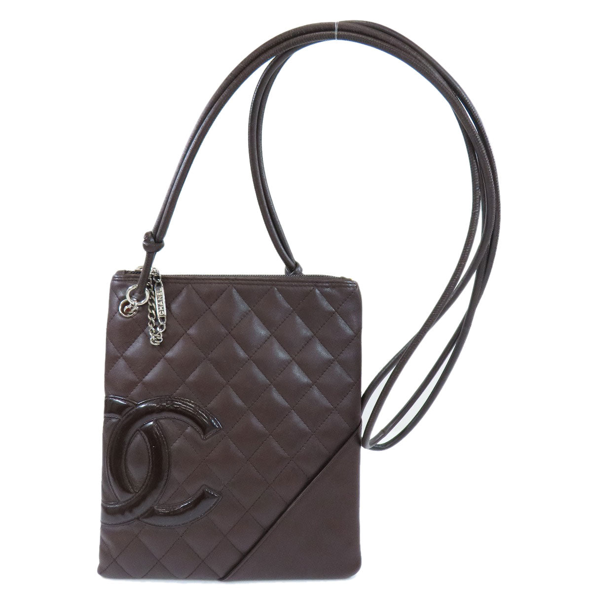 Chanel Cambon Line Coco Mark Hardware Shoulder Bag Silver