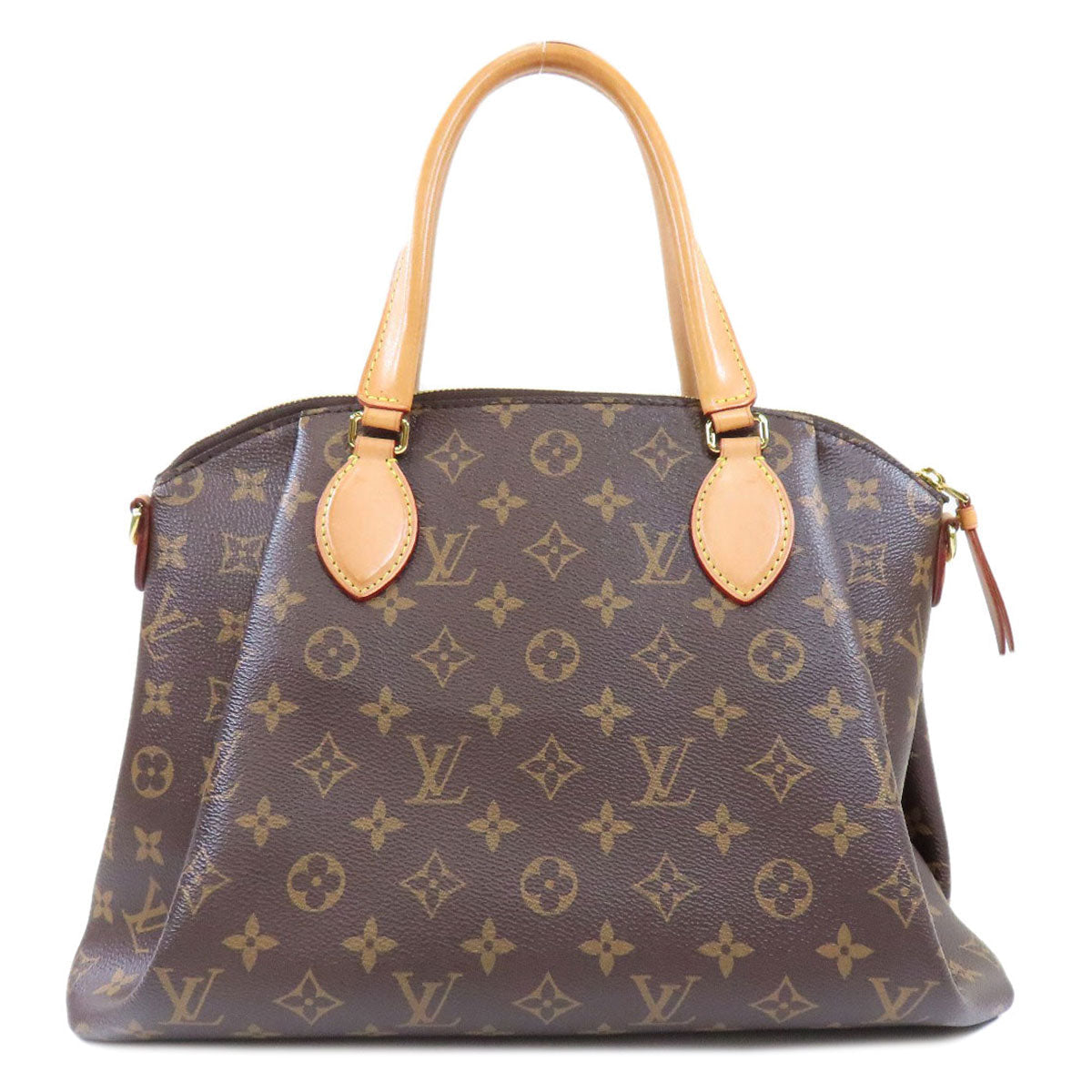 Louis Vuitton M44546 Rivory MM Monog Lamb Monogram Canvas Brown Handbag