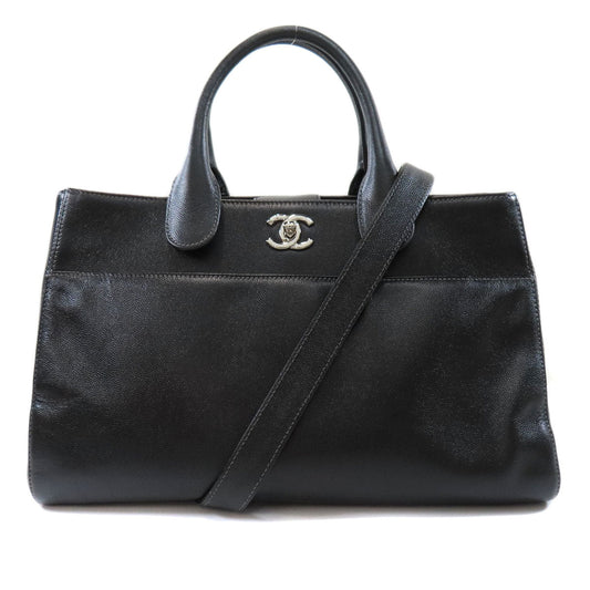 Chanel Coco Mark Metal Fittings 2way Handbag Silver
