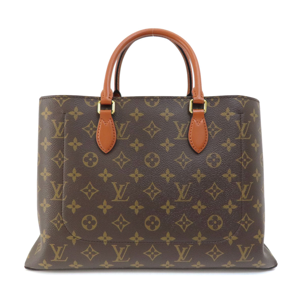 Louis Vuitton M43770 Flower Monogram Canvas Brown Tote Bag