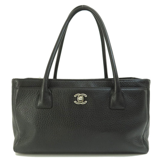 Chanel Executive Hardware Tote Bag Calf Black Silver