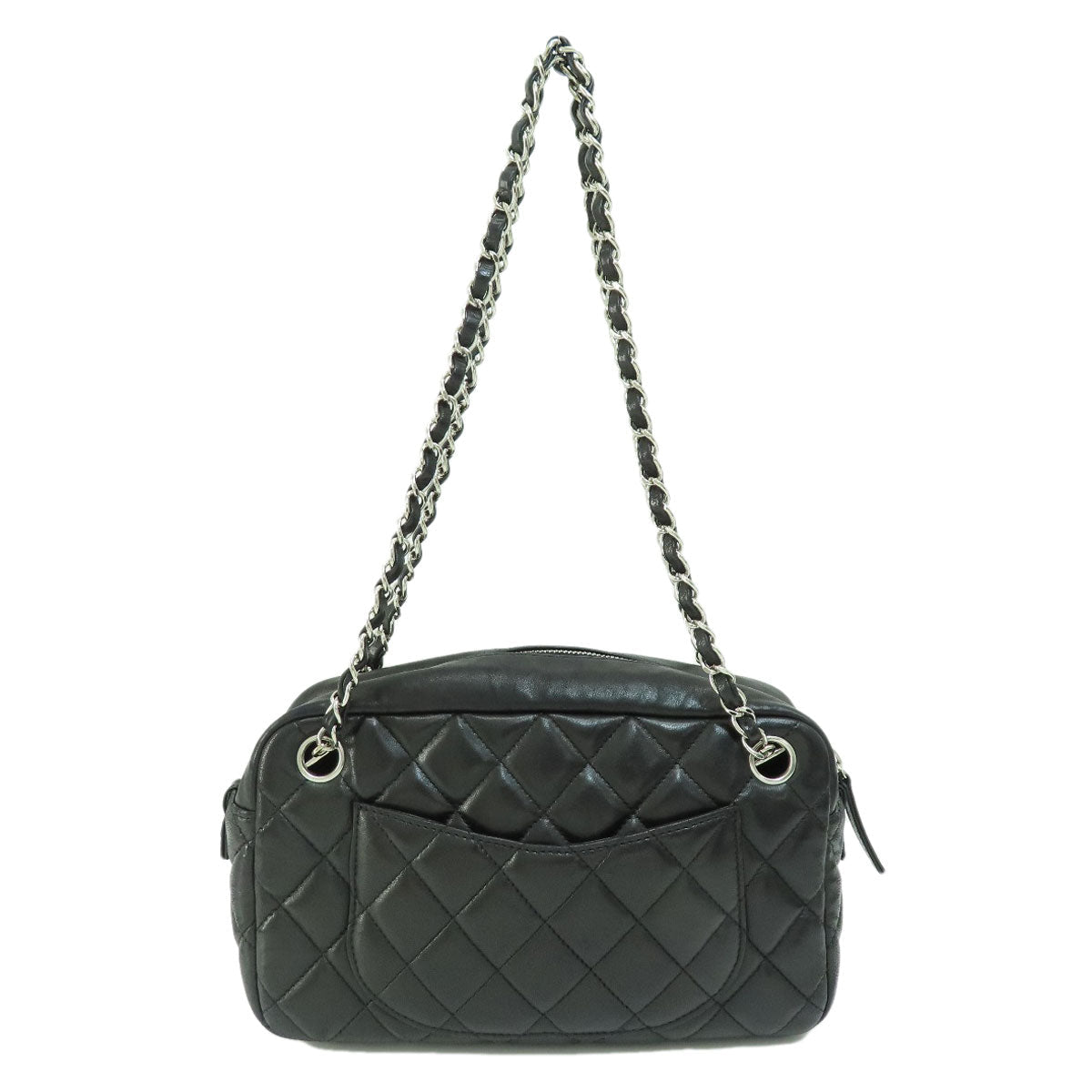 Chanel Coco Mark Hardware Handbag Lambskin Matelasse Silver Lambskin 1
