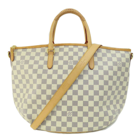 Louis Vuitton N48252 Damier Riviera MM Canvas White Tote Bag