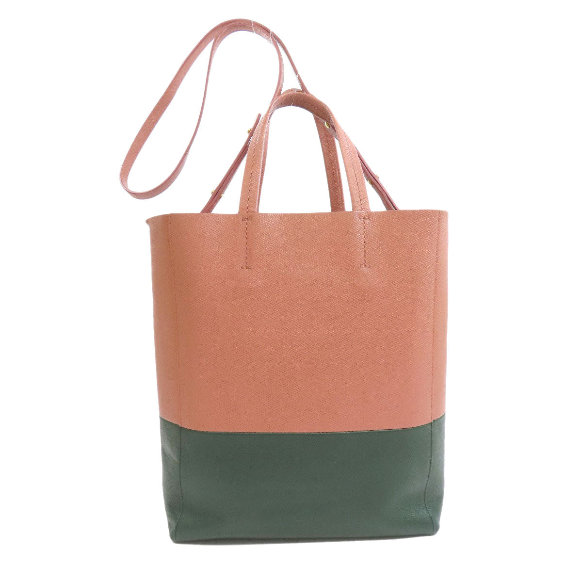 Tote Bag Vertical Cabas Way Leather Pink