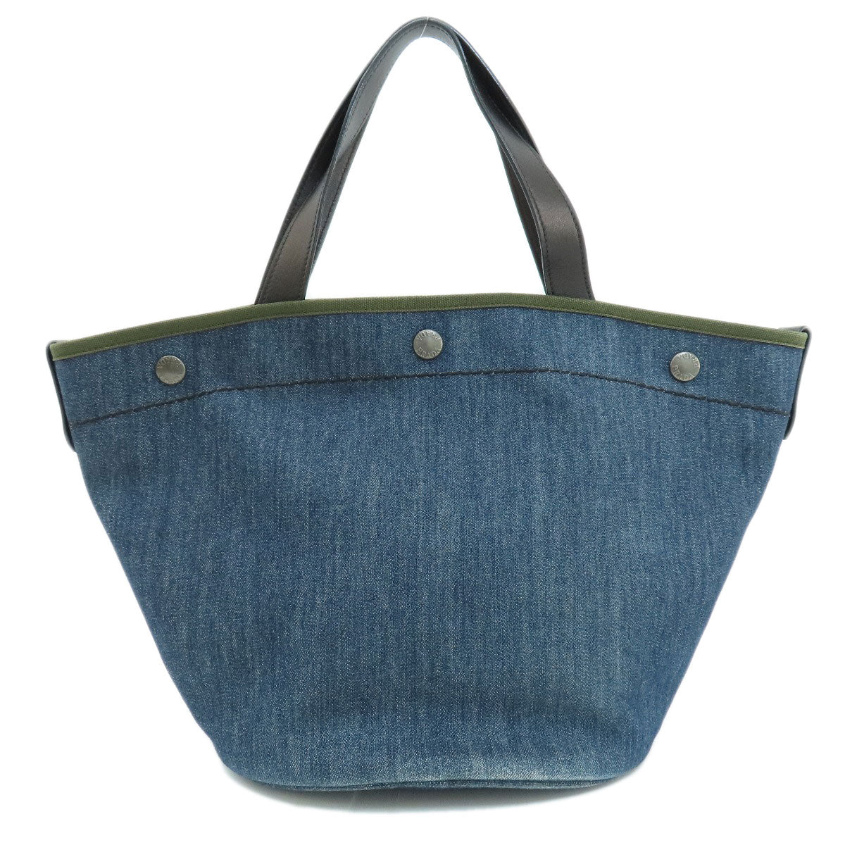 Navy Type Way Denim Bucket Bucket Bag