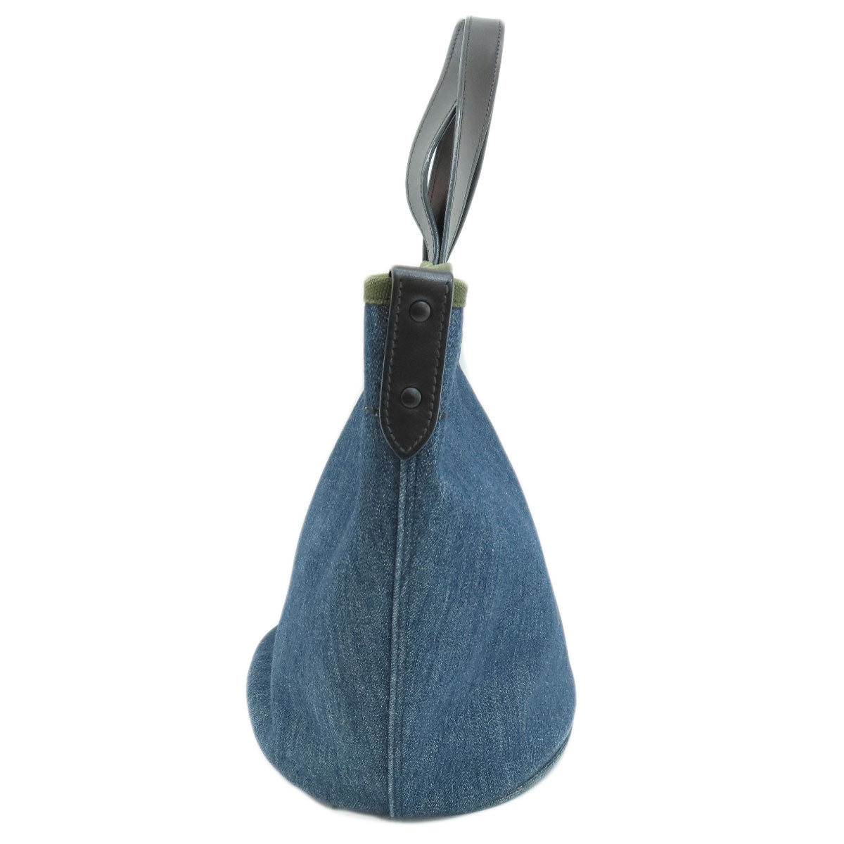 Navy Type Way Denim Bucket Bucket Bag