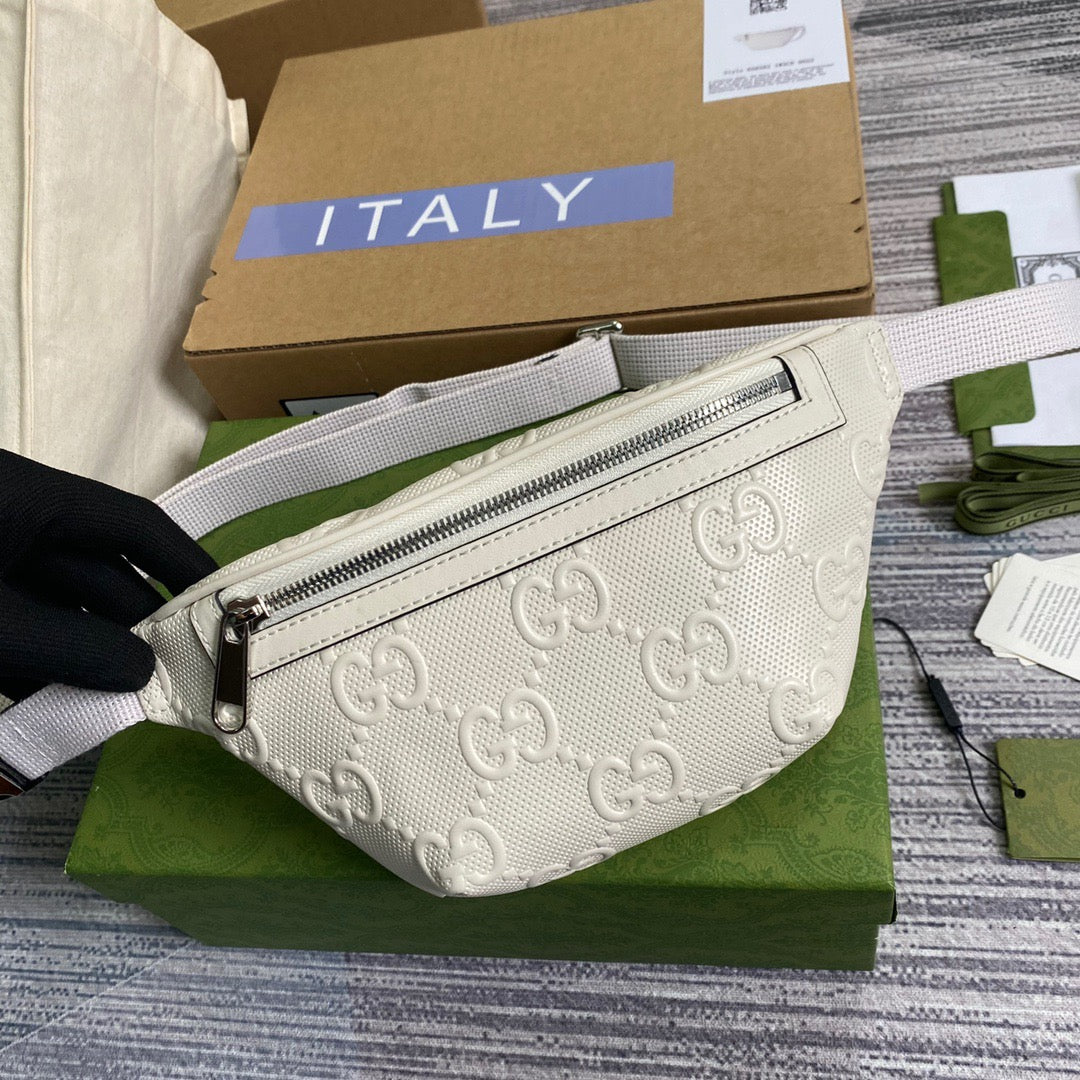 gg Embossed Belt gg Embossed White Accessory Beaunoirrbeaunoirr 1W3Cn