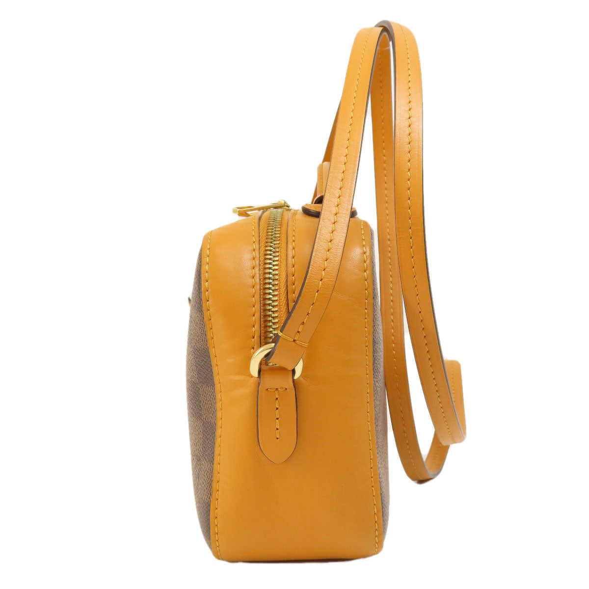 Louis Vuitton N40178 Damier Santa Monica Saffron Canvas Brown Shoulder Bag