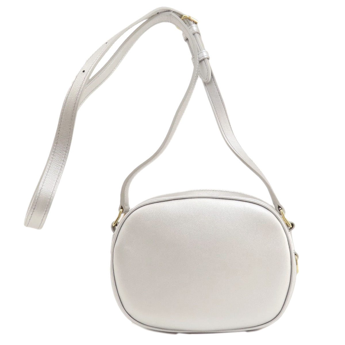 Shoulder Bag Long Shoulder Women Leather Silver