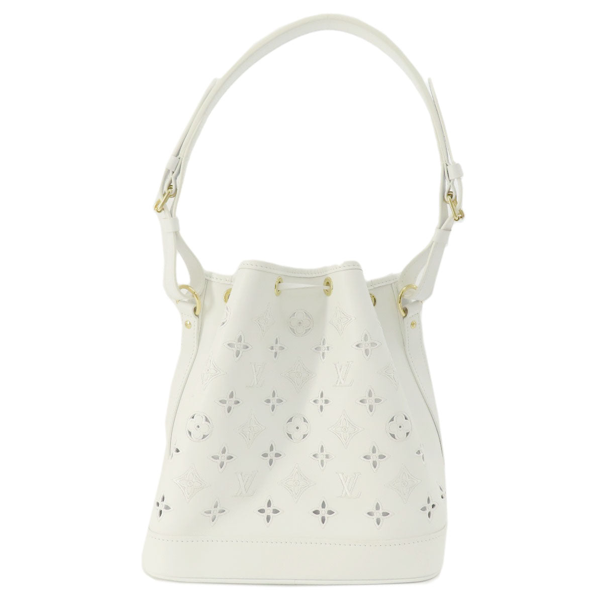 Louis Vuitton M20740 Noe PM Broderie Angler Leather White Shoulder Bag