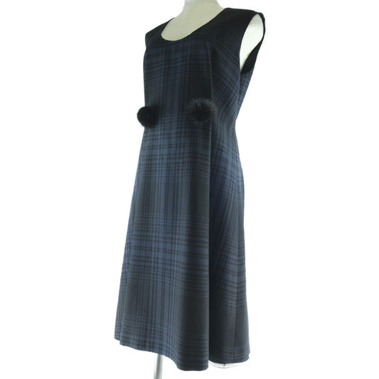 Louis Vuitton one piece Check Pattern one Wool Navy Apparel