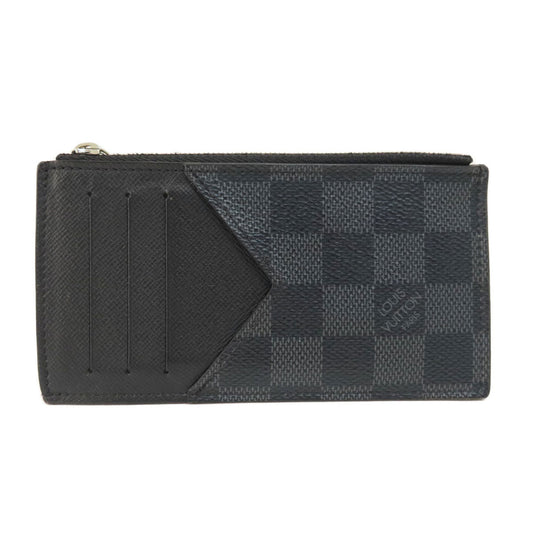 Louis Vuitton Coin N64038 Damier Coin Holder Canvas Black Wallet Case