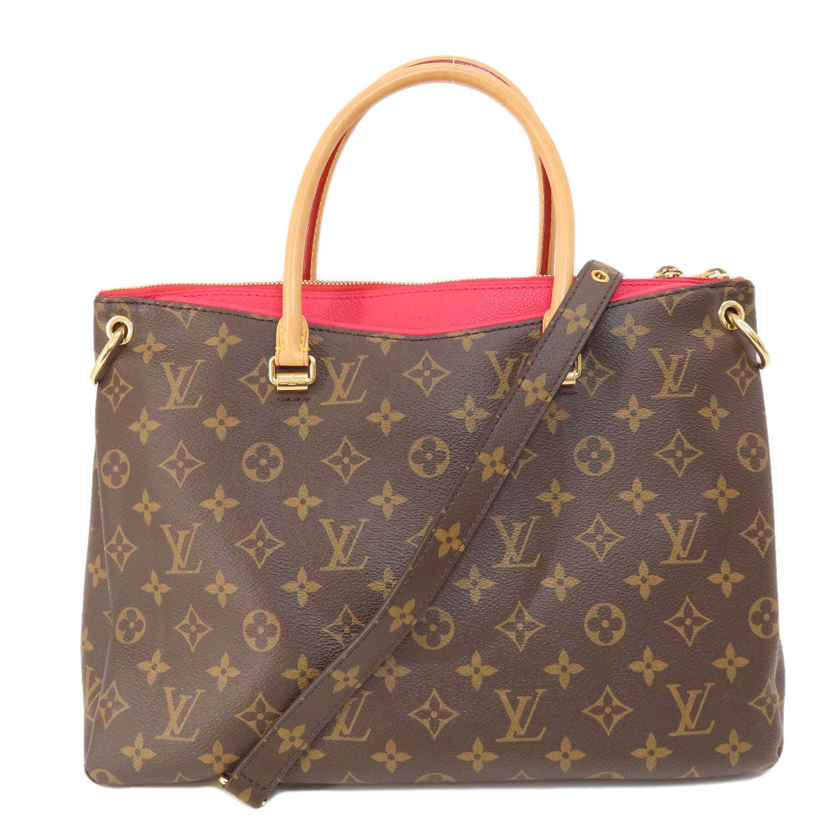 Louis Vuitton M41175 Pallas Monog Lamb Monogram Canvas Brown Tote Bag