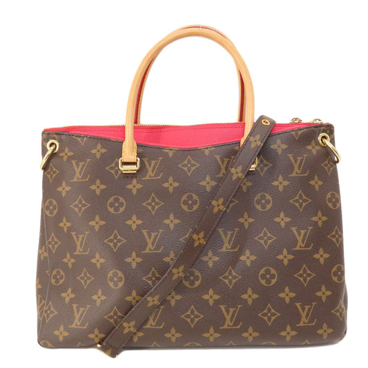 Louis Vuitton M41175 Pallas Monog Lamb Monogram Canvas Brown Tote Bag