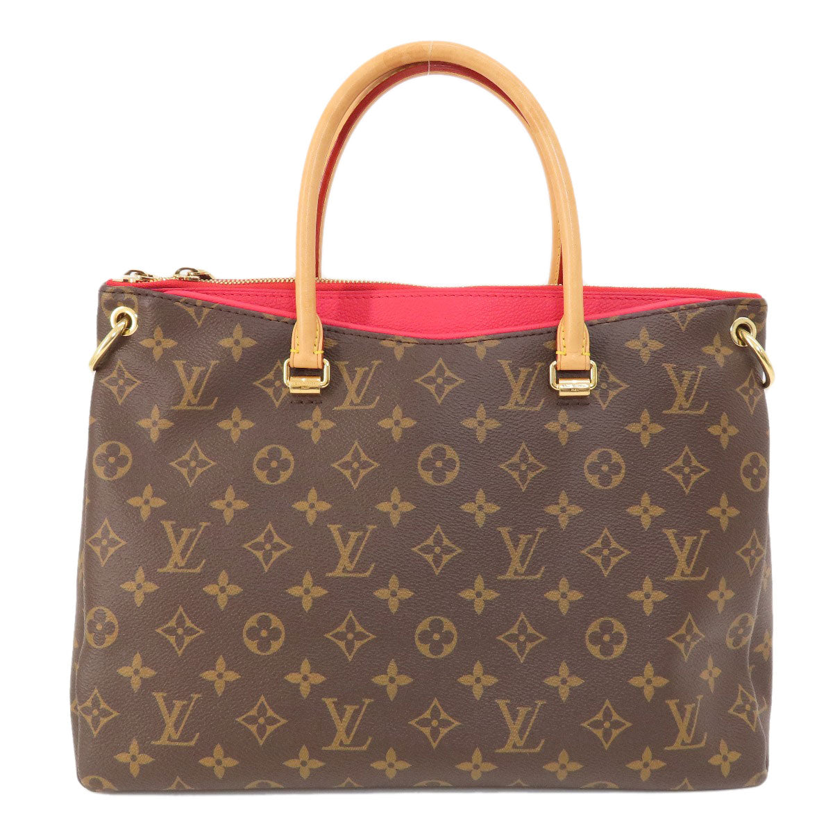Louis Vuitton M41175 Pallas Monog Lamb Monogram Canvas Brown Tote Bag