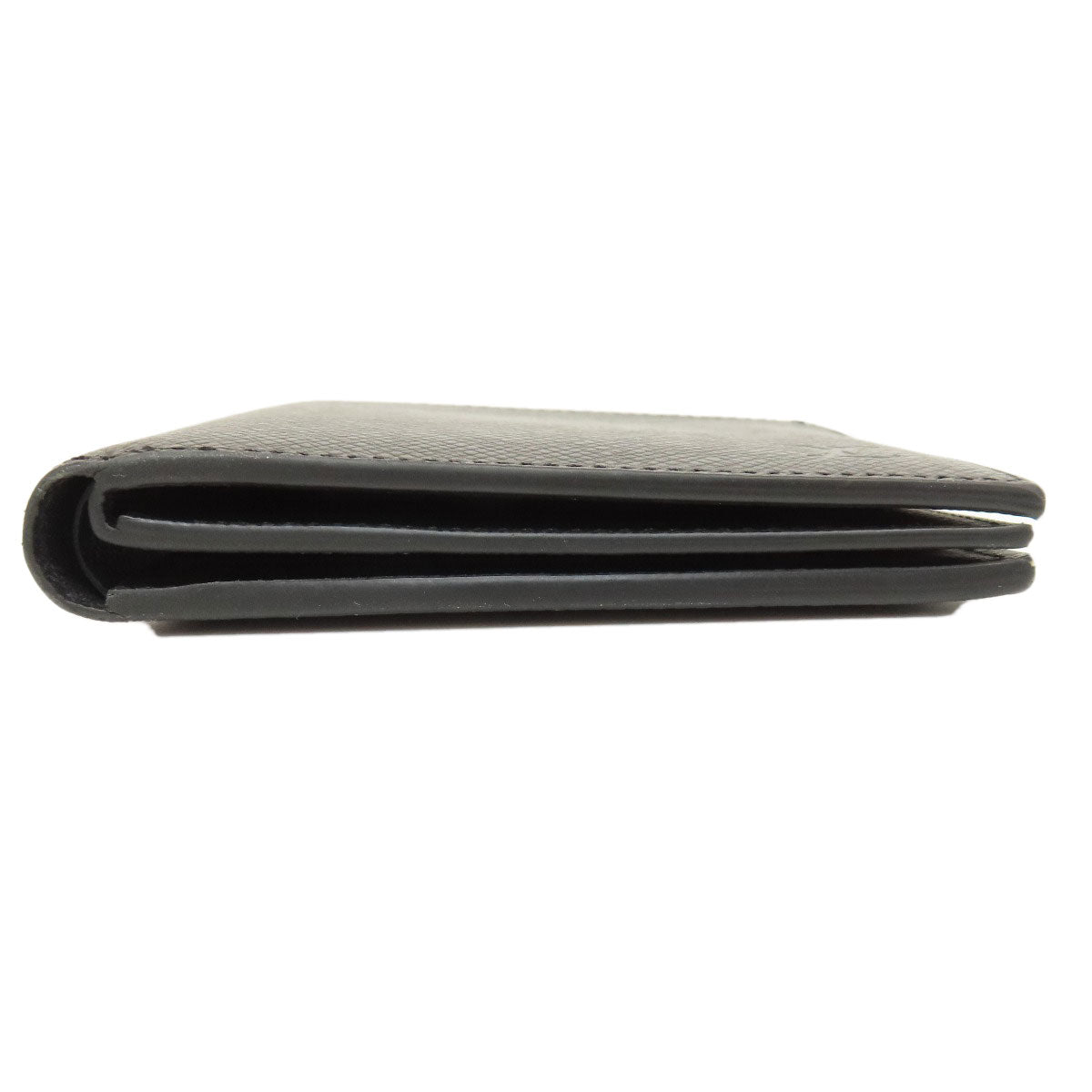Louis Vuitton Bifold M62045 Taiga Portefeuille Amerigo Leather Black Wallet Case