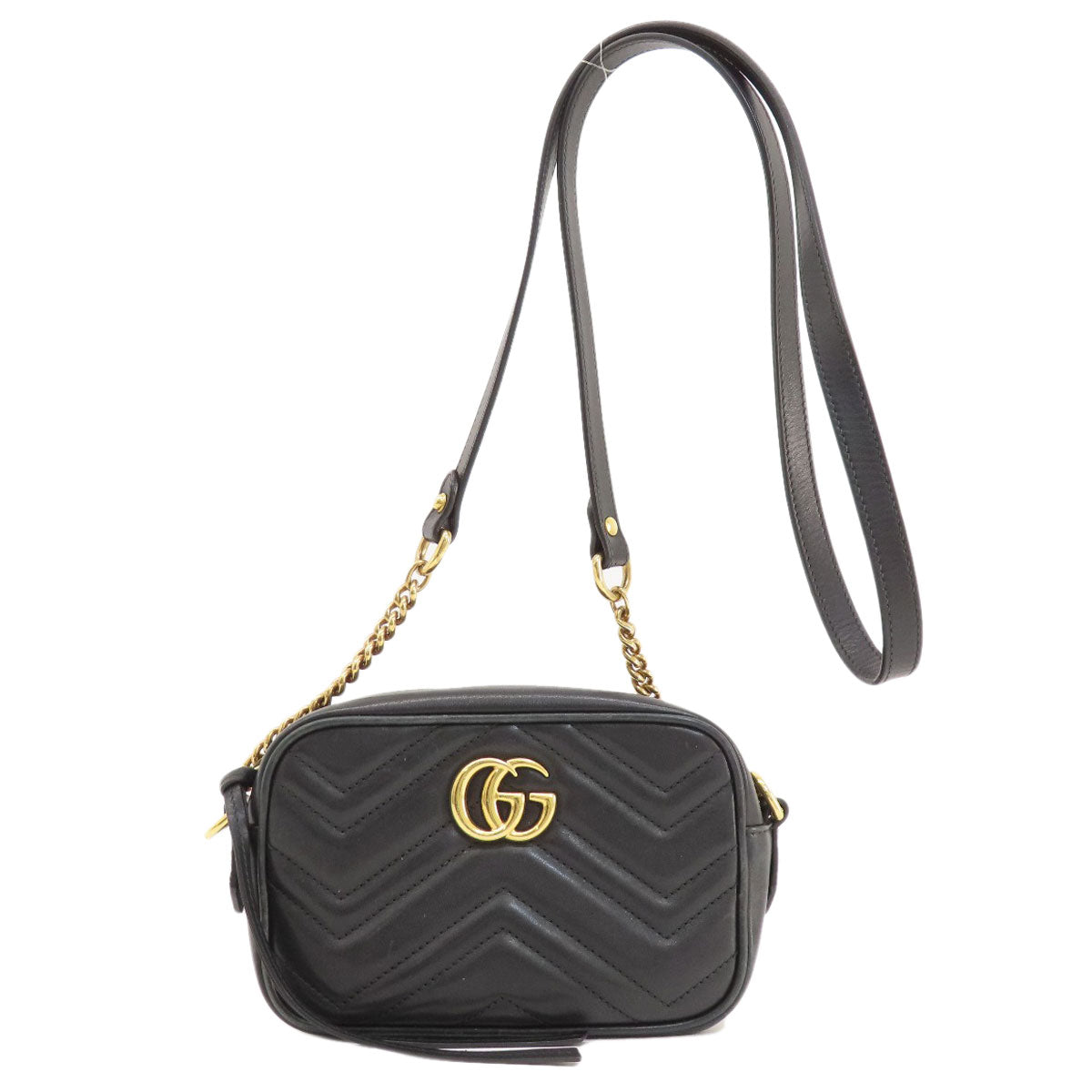 Gucci GG Marmont Calfskin Black Mini Shoulder Bag