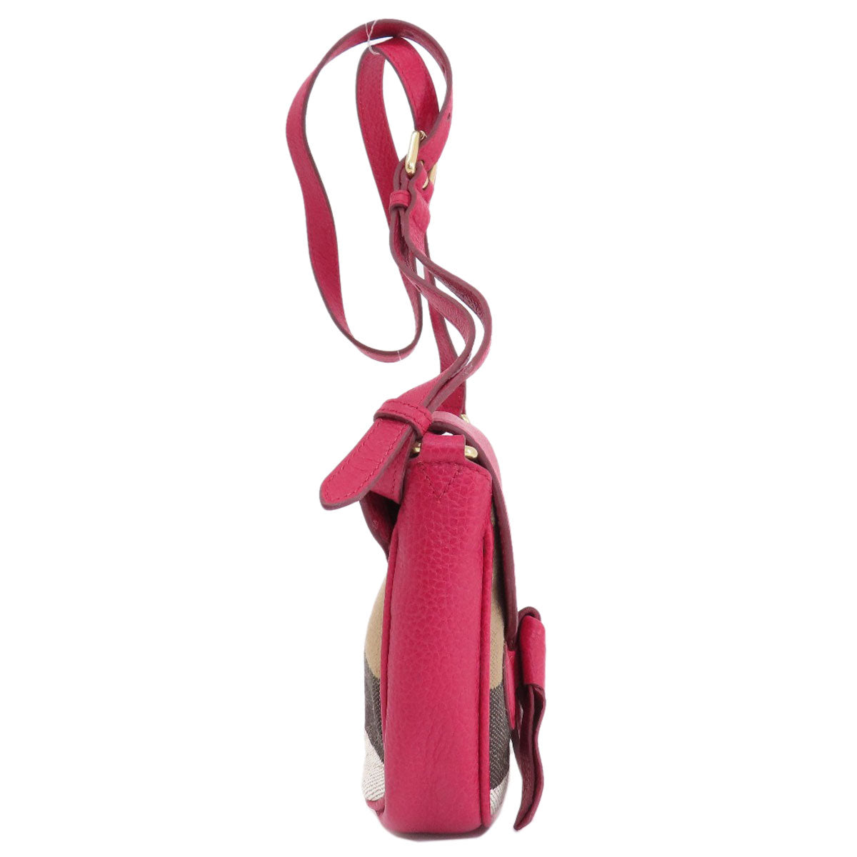 Burberry Shoulder Bag Cross Body Leather Red Mini