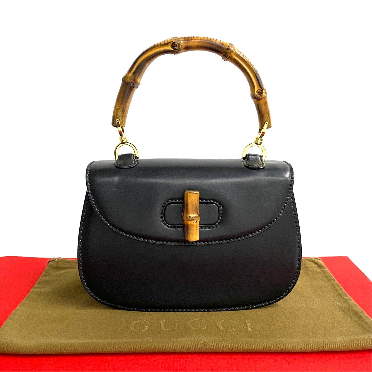 Gucci Bamboo Handbag Leather Travel Bag Handbag 8