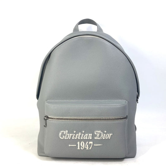 Dior Backpack Calfskin Gray Rider Backpack Mens Handbag Logo