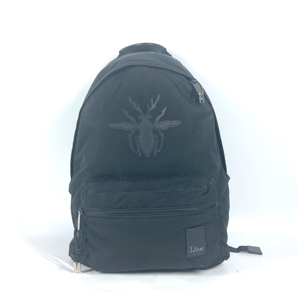 Dior Backpack Bee Bee Unisex(Unisex) Handbag Nylon Black
