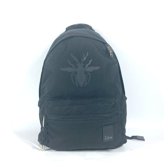 Dior Backpack Bee Bee Unisex(Unisex) Handbag Nylon Black