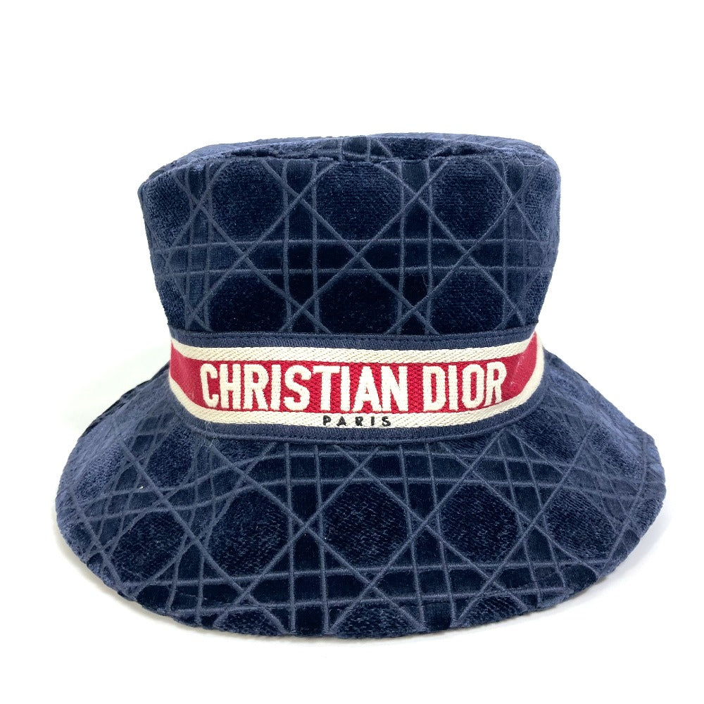 Dior Hat Cotton Silk Viscose Polyester Navy Aw Logo Travel Bag