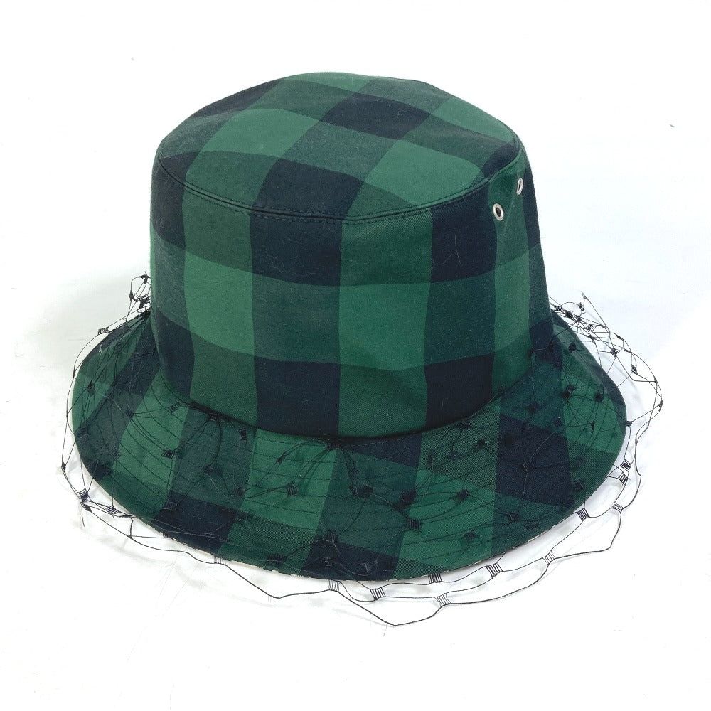 Dior Hat Polyester Cotton Oblique Veiled Bob Hat Green Travel Bag
