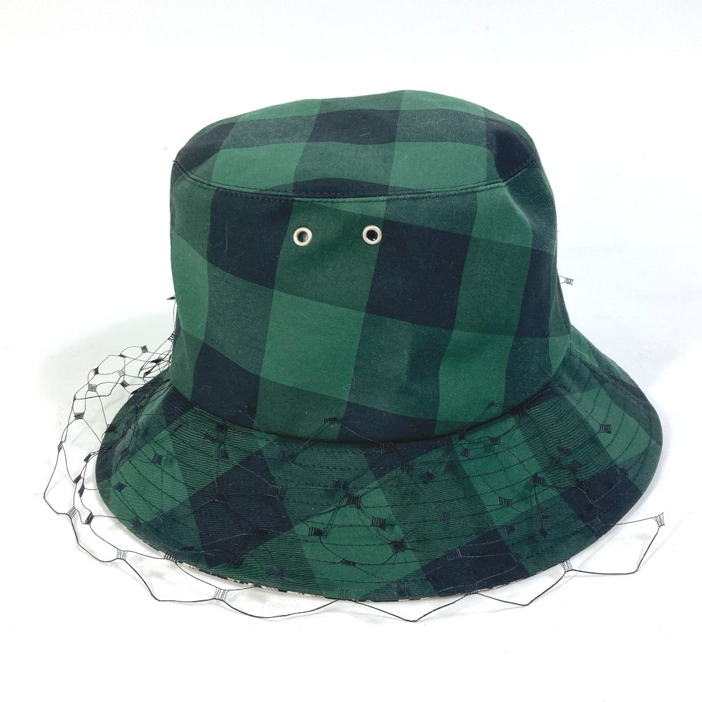 Dior Hat Polyester Cotton Oblique Veiled Bob Hat Green Travel Bag