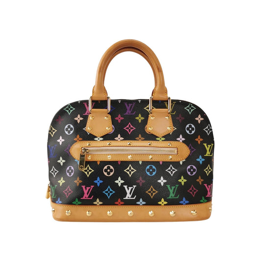 Louis Vuitton x Takashi Murakami Alma Multicolor Black Handbag