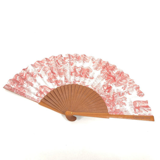 Dior Other Fashion Goods Wood Orange Hand Fan Travel Bag