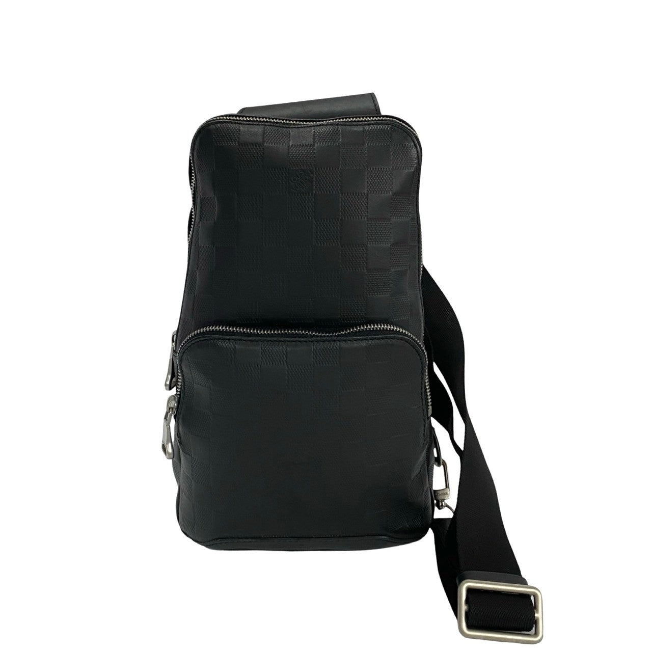 Louis Vuitton N41720 Damier Anfini avenue sling Leather Black Crossbody Bag