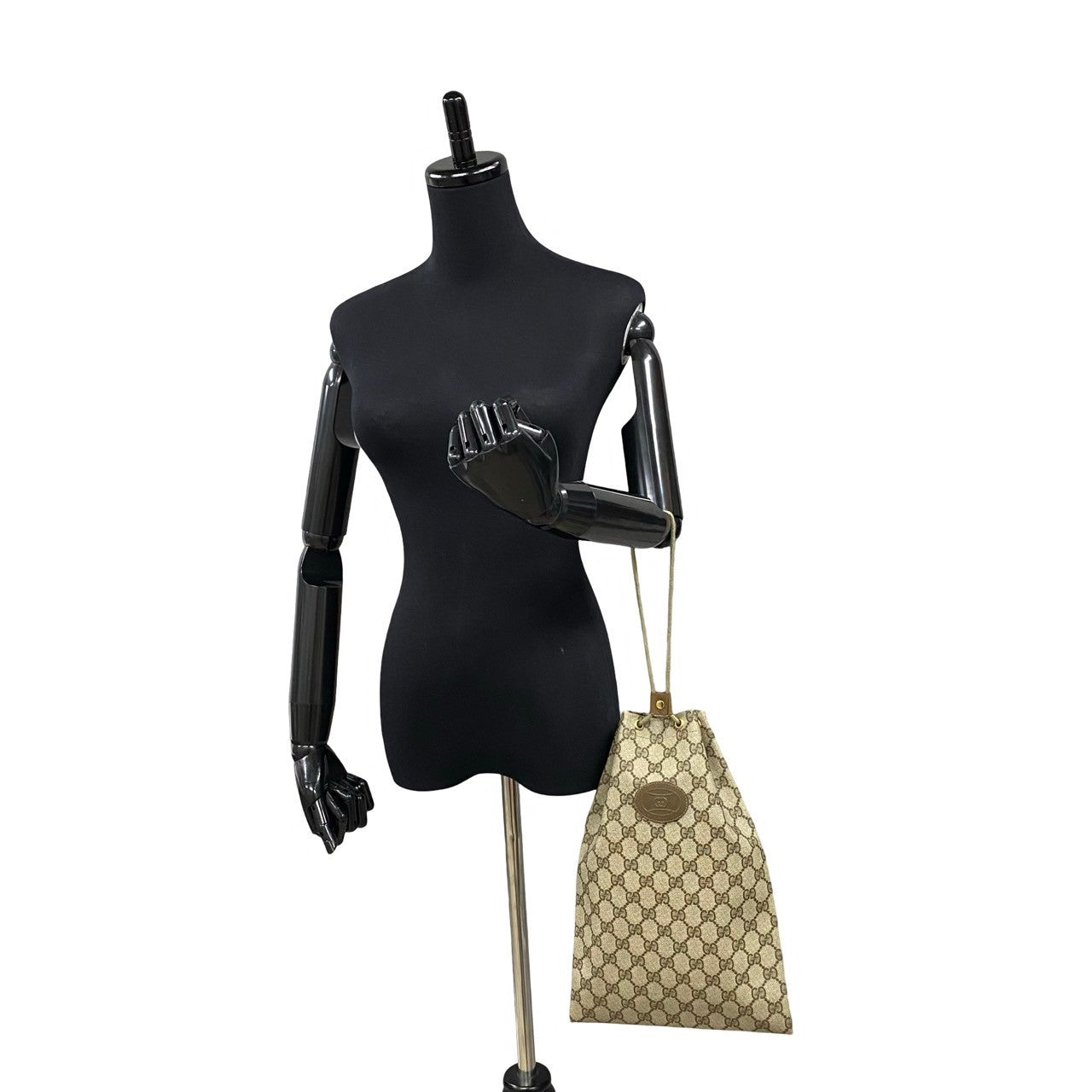 Gucci PVC GG Leather Brown Logo Handbag