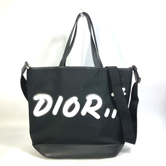 Dior Tote Bag Kaws Collaboration Japan Limited Crossbody Leather Nylon Crossbody Bag