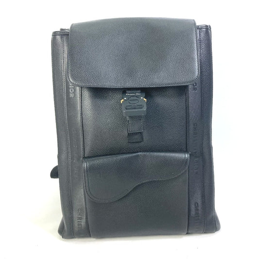 Dior Backpack Saddle Backpack Mens Handbag Leather Black