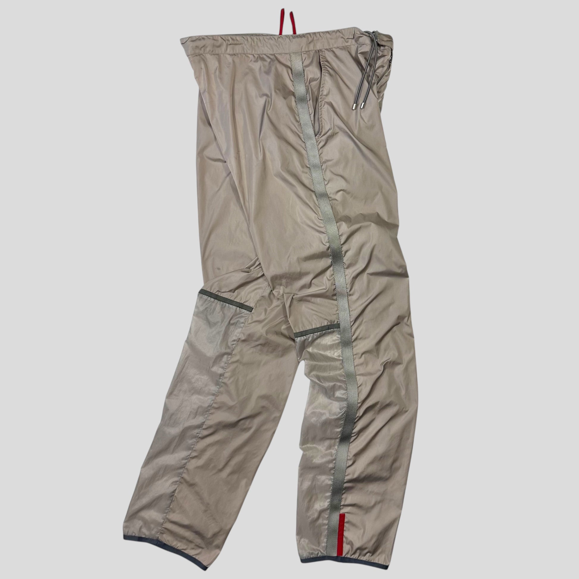 Prada Handbag Sport Transparent Panel Technical Trackpants Nylon