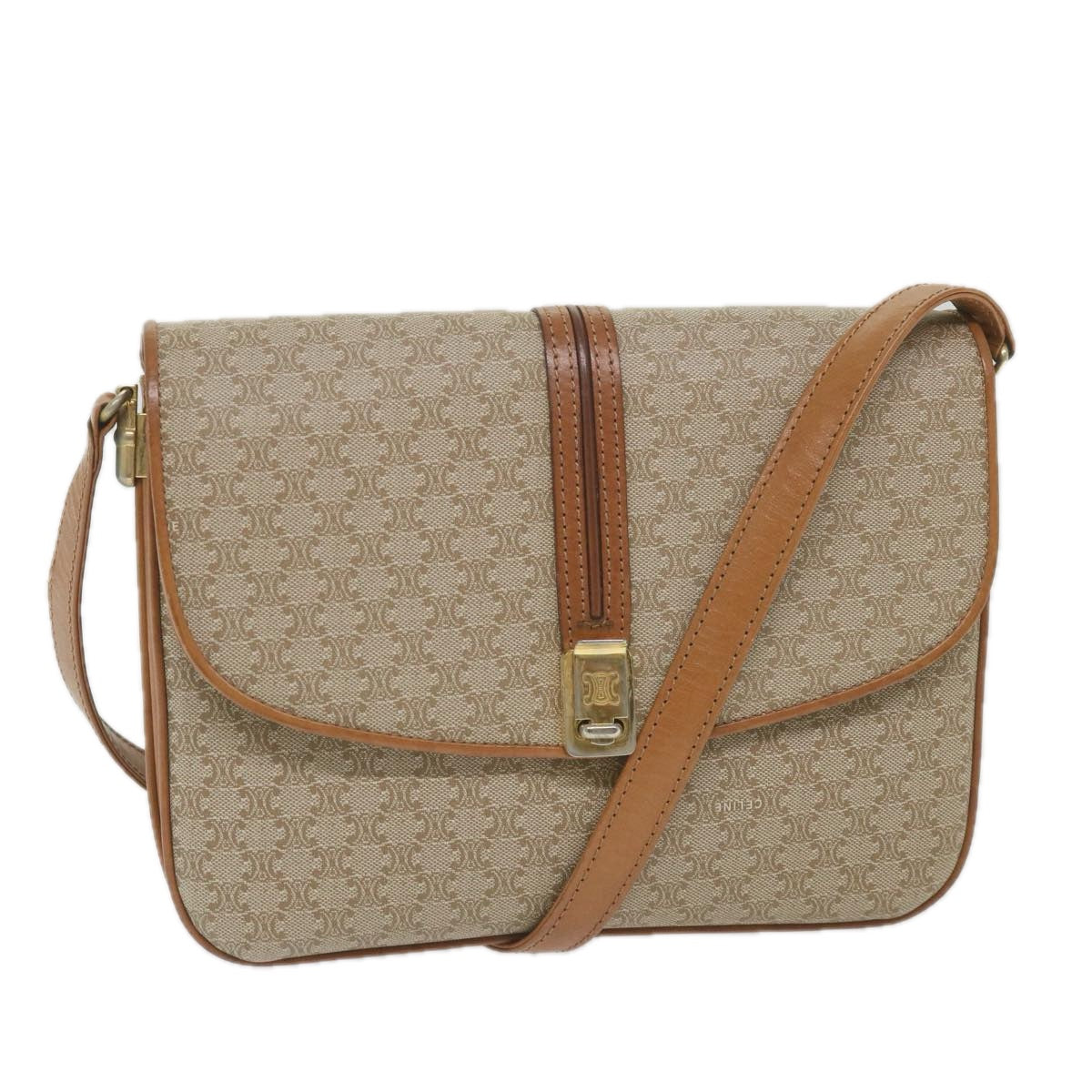 Luxury Macadam Shoulder Bag Canvas Beige